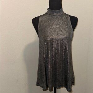 One Clothing Silver Sleeveless Tank Top